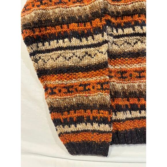 NWT VTG 90s JJ Farmer Compose Sweater Jumper 100% Wool Sz L Earthtones - Picture 6 of 7